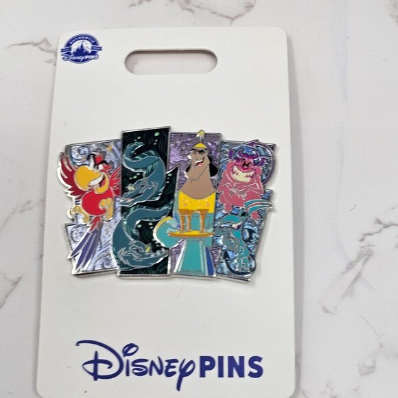 Disney Villains Pin Sidekicks Iago Kronk Pain Panic Flotsam Jetsam Cluster - Picture 1 of 3